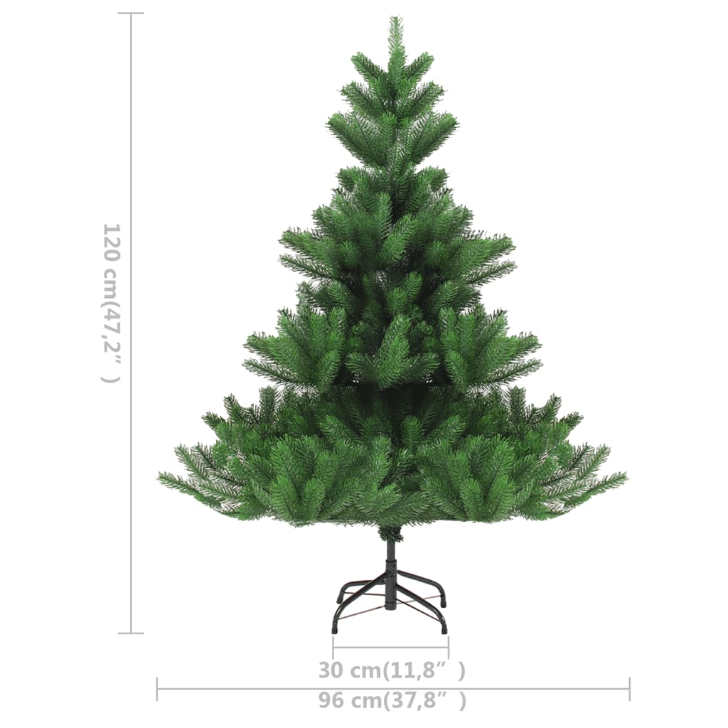 vidaXL Künstlicher Weihnachtsbaum Nordmann LED & Kugeln Grün 120 cm