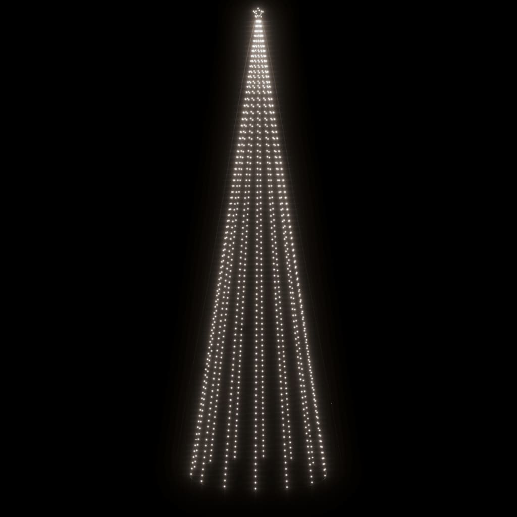 vidaXL LED-Weihnachtsbaum Kegelform Kaltweiß 1134 LEDs 230x800 cm