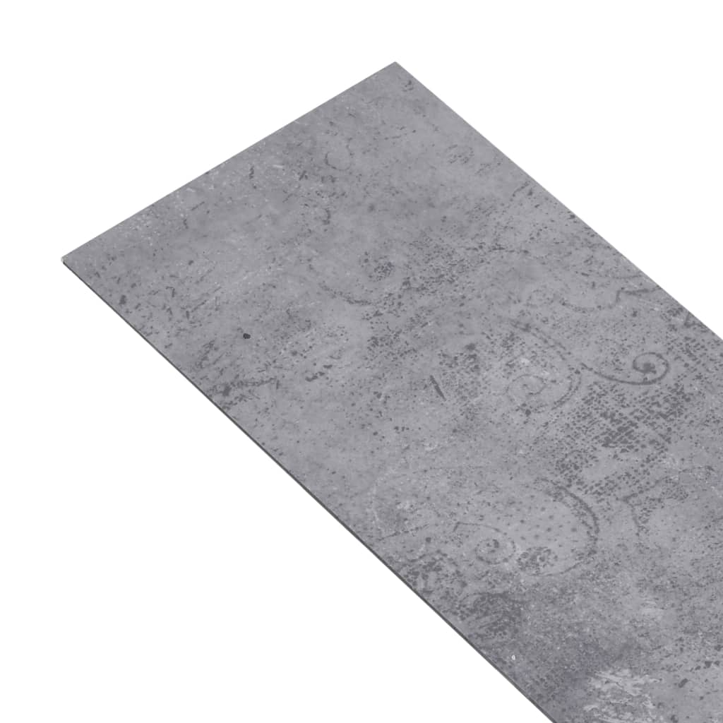 vidaXL PVC-Fliesen 4,46 m² 3 mm Selbstklebend Zementgrau