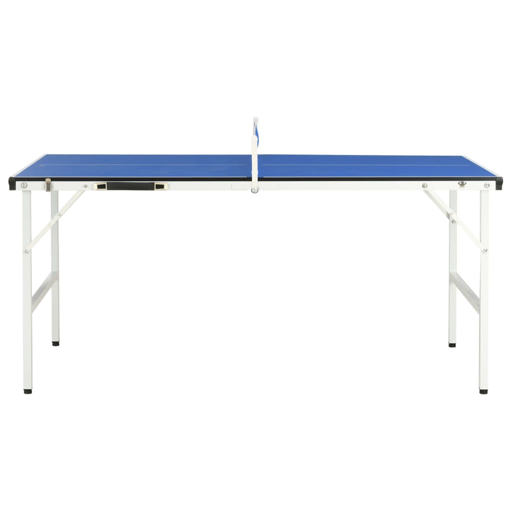 vidaXL Tischtennisplatte mit Netz 5 Fuß 152×76×66 cm Blau
