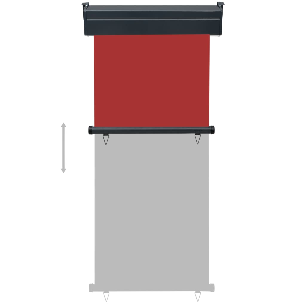vidaXL Balkon-Seitenmarkise 80 × 250 cm Rot