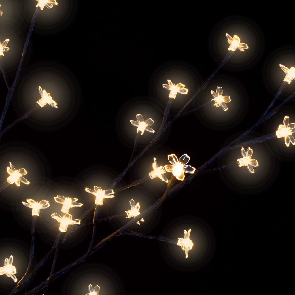 vidaXL Weihnachtsbaum 600 LEDs Warmweißes Licht Kirschblüten 300 cm