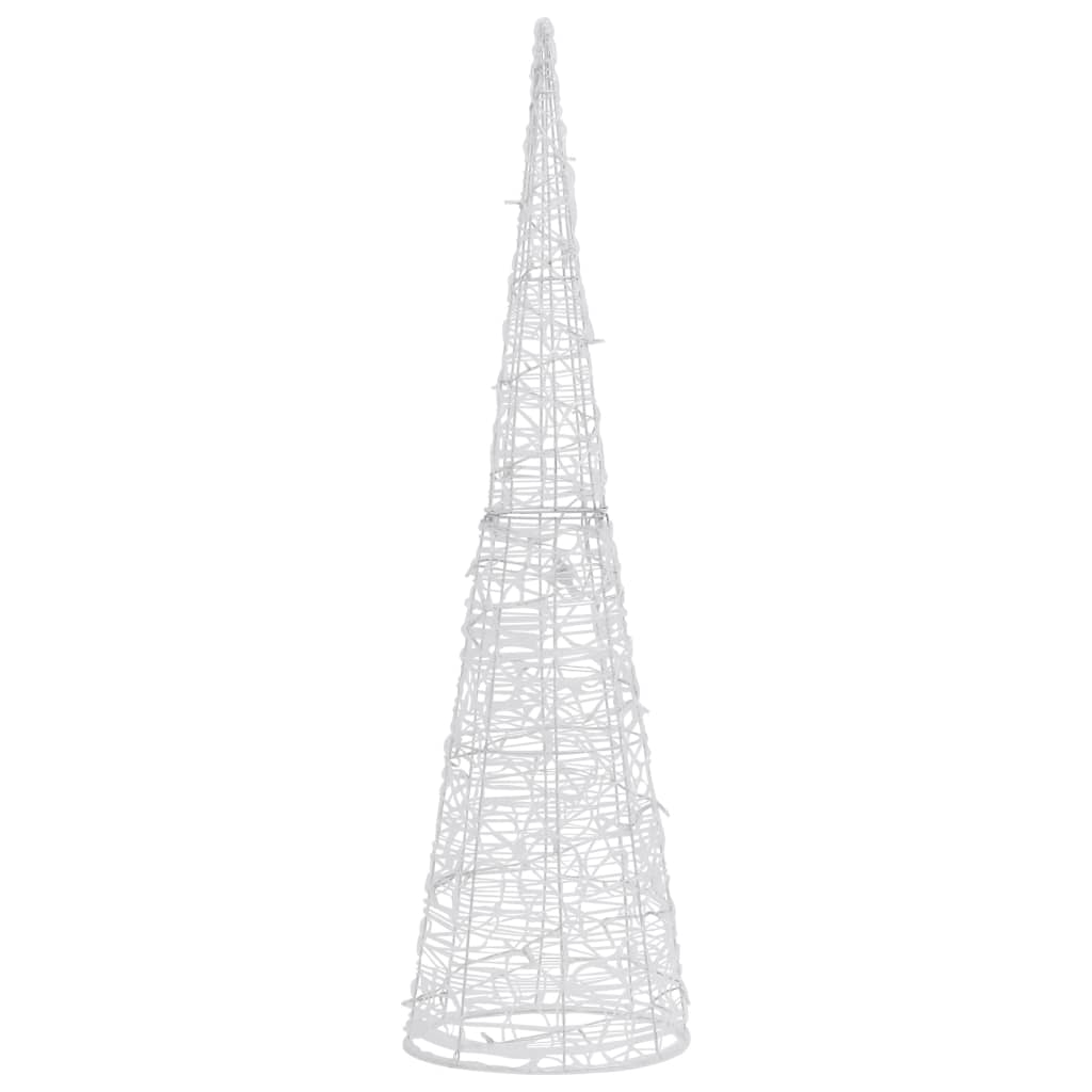 vidaXL LED-Kegel Acryl Weihnachtsdeko Pyramide Bunt 90 cm
