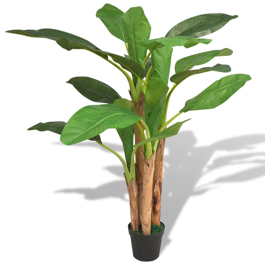 vidaXL Künstlicher Bananenbaum mit Topf 175 cm Grün