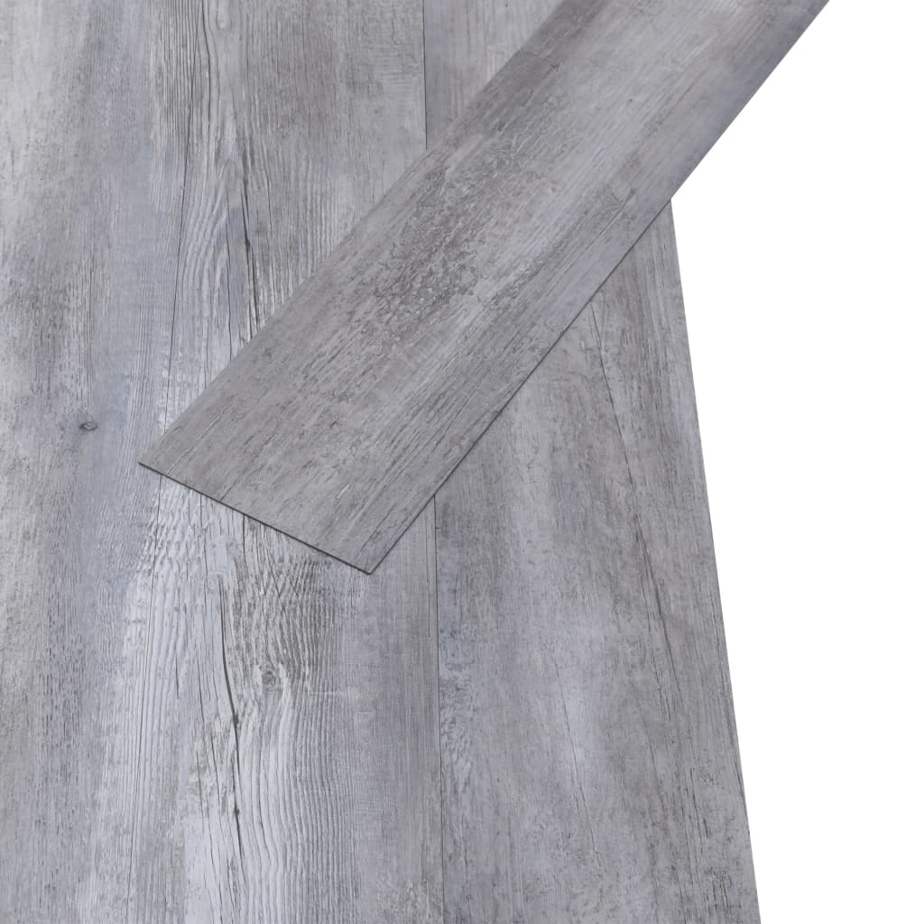 vidaXL PVC-Fliesen Selbstklebend 2,51 m² 2 mm Mattgrau Holz