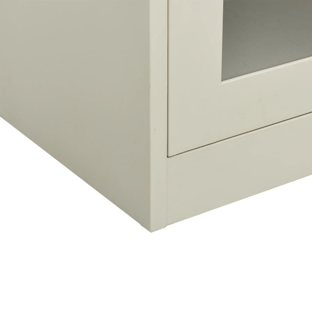 vidaXL Büroschrank mit Pflanzkasten Hellgrau 90x40x128 cm Stahl