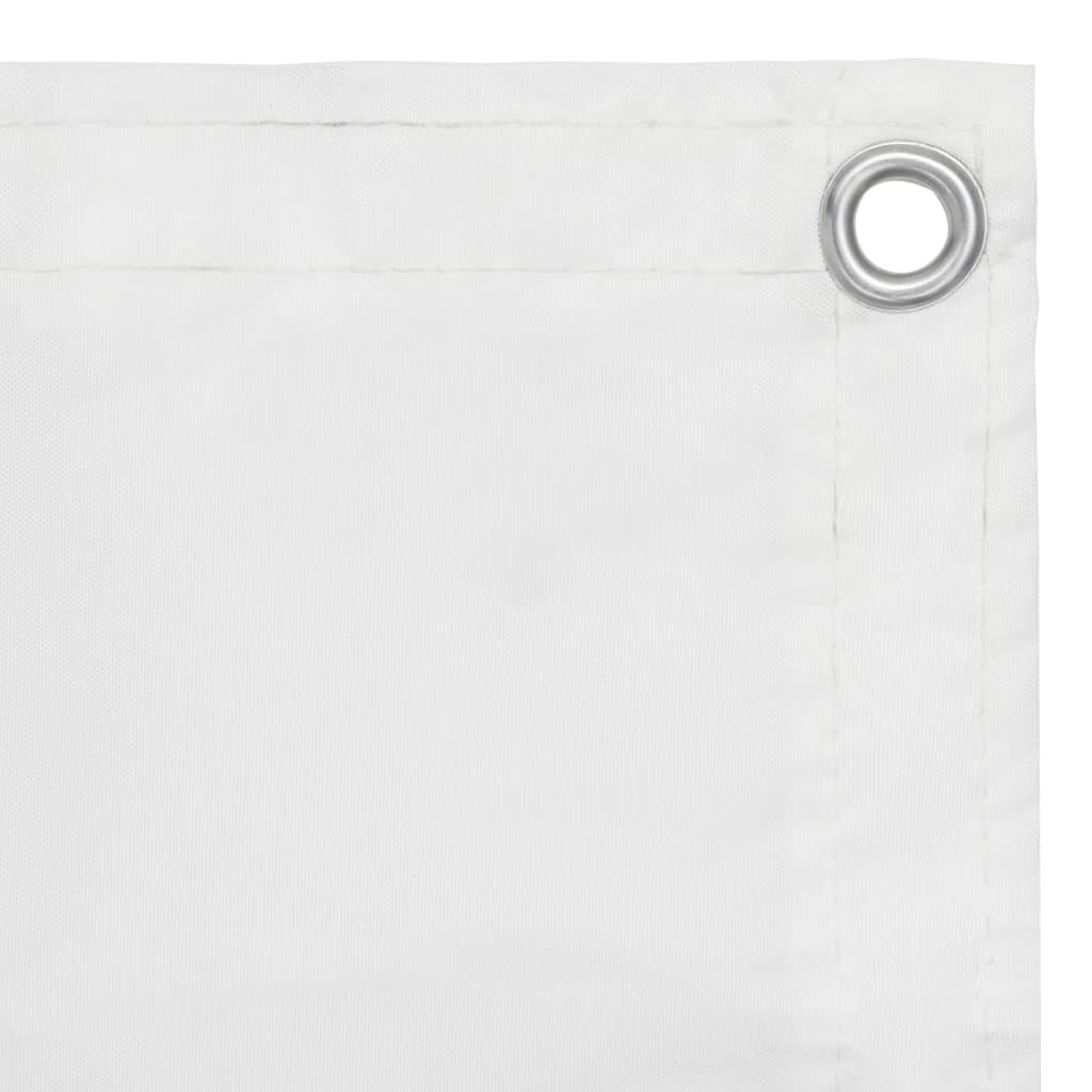 vidaXL Balkon-Sichtschutz Weiß 90x600 cm Oxford-Gewebe