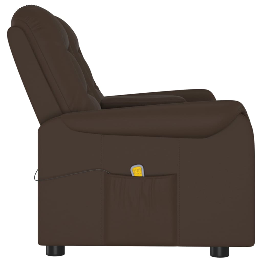 vidaXL 2-Sitzer Massagesessel mit Getränkehalter Braun