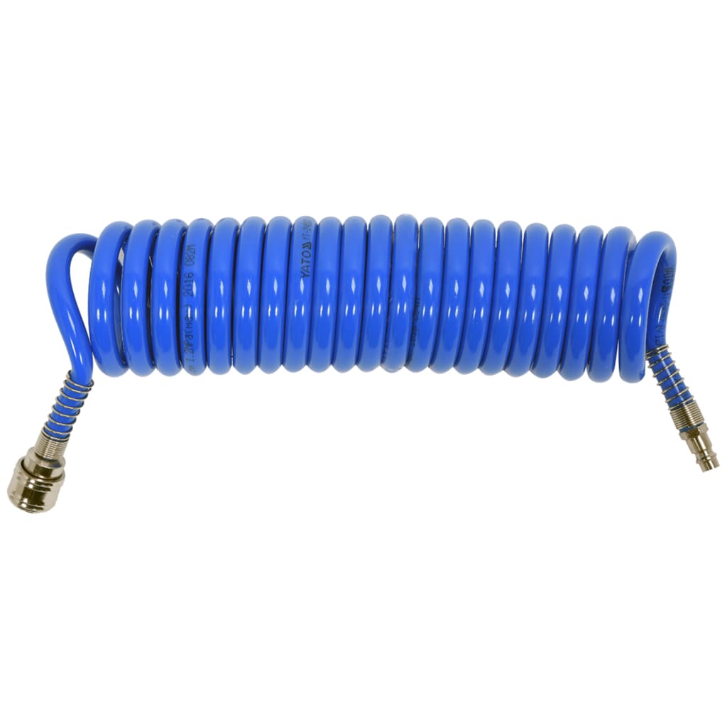 YATO Spiral-Druckluftschlauch PU 5 M Blau
