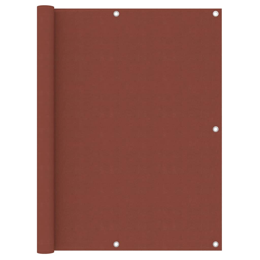 vidaXL Balkon-Sichtschutz Terrakotta-Rot 120x600 cm Oxford-Gewebe