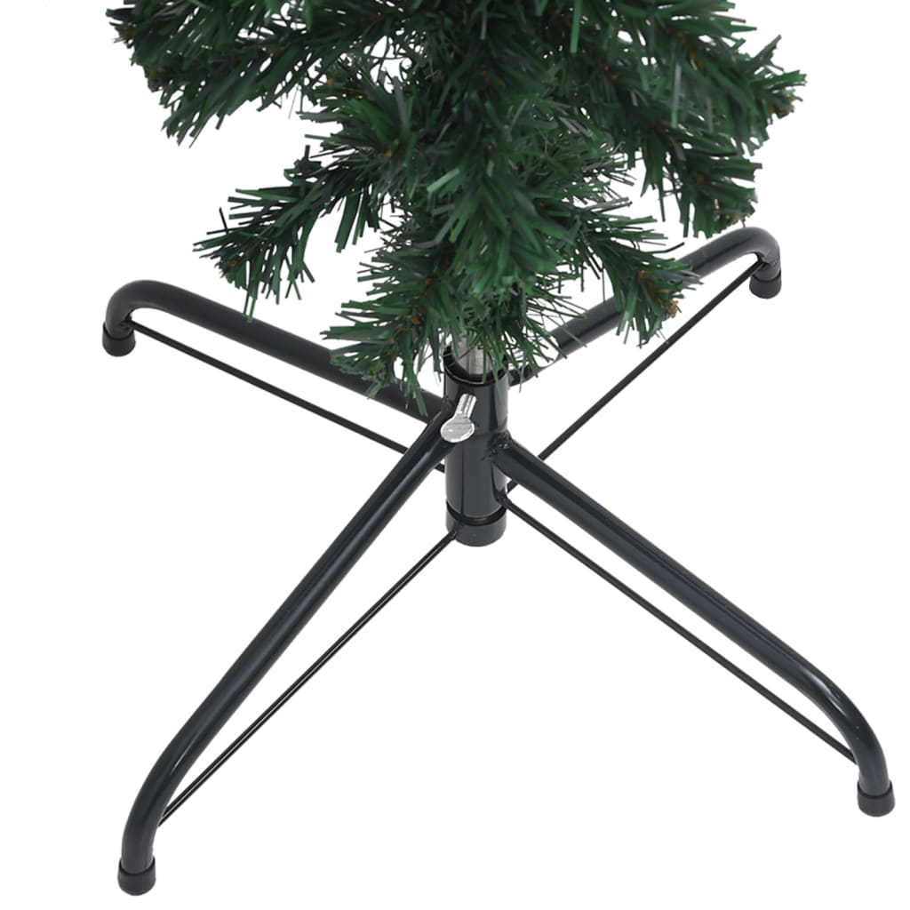 vidaXL Künstlicher Weihnachtsbaum Kopfüber LEDs & Kugeln 120 cm
