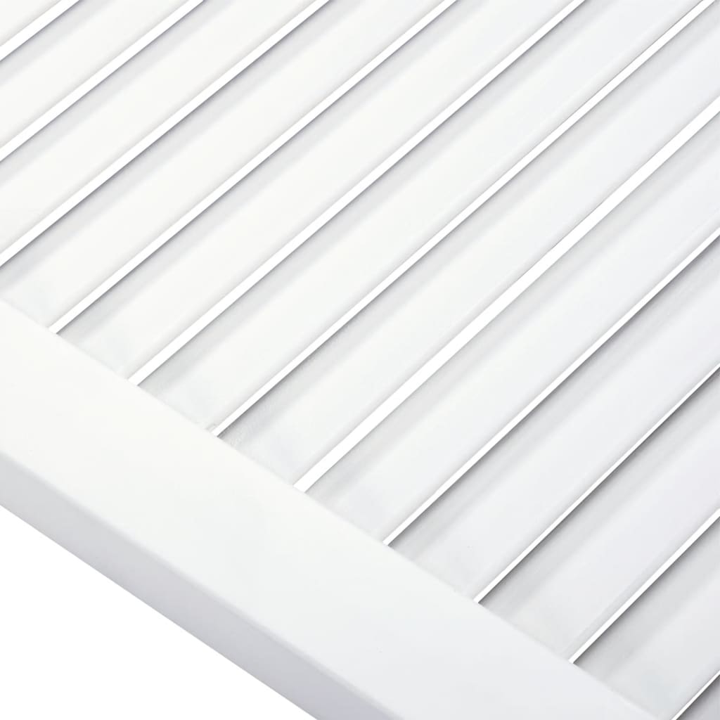 vidaXL Schranktüren Lamellen-Design 2 Stk. Weiß 69x59,4 cm Massivholz