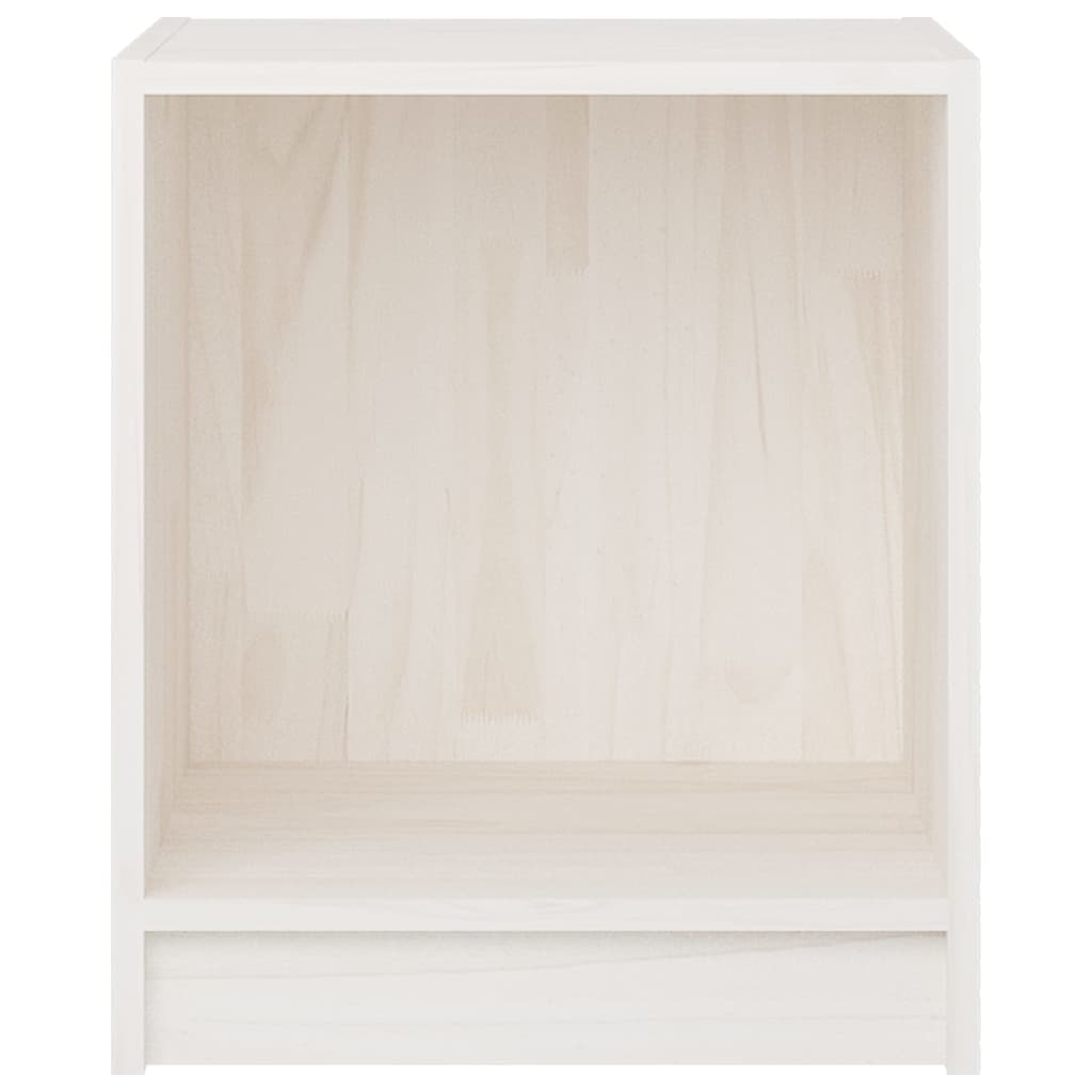 vidaXL Nachttisch Weiß 35,5x33,5x41,5 cm Massivholz Kiefer