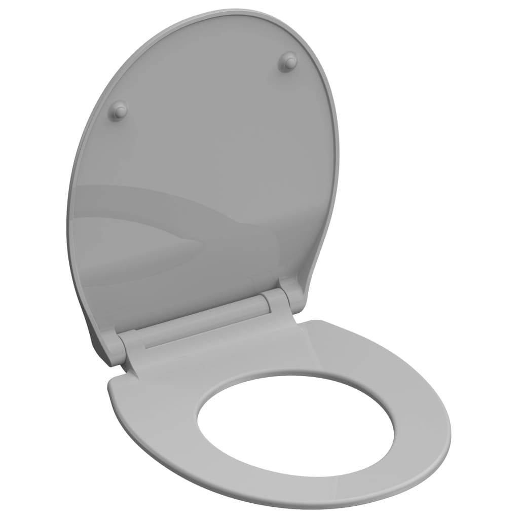 SCHÜTTE Toilettensitz mit Absenkautomatik SLIM GREY Duroplast Grau