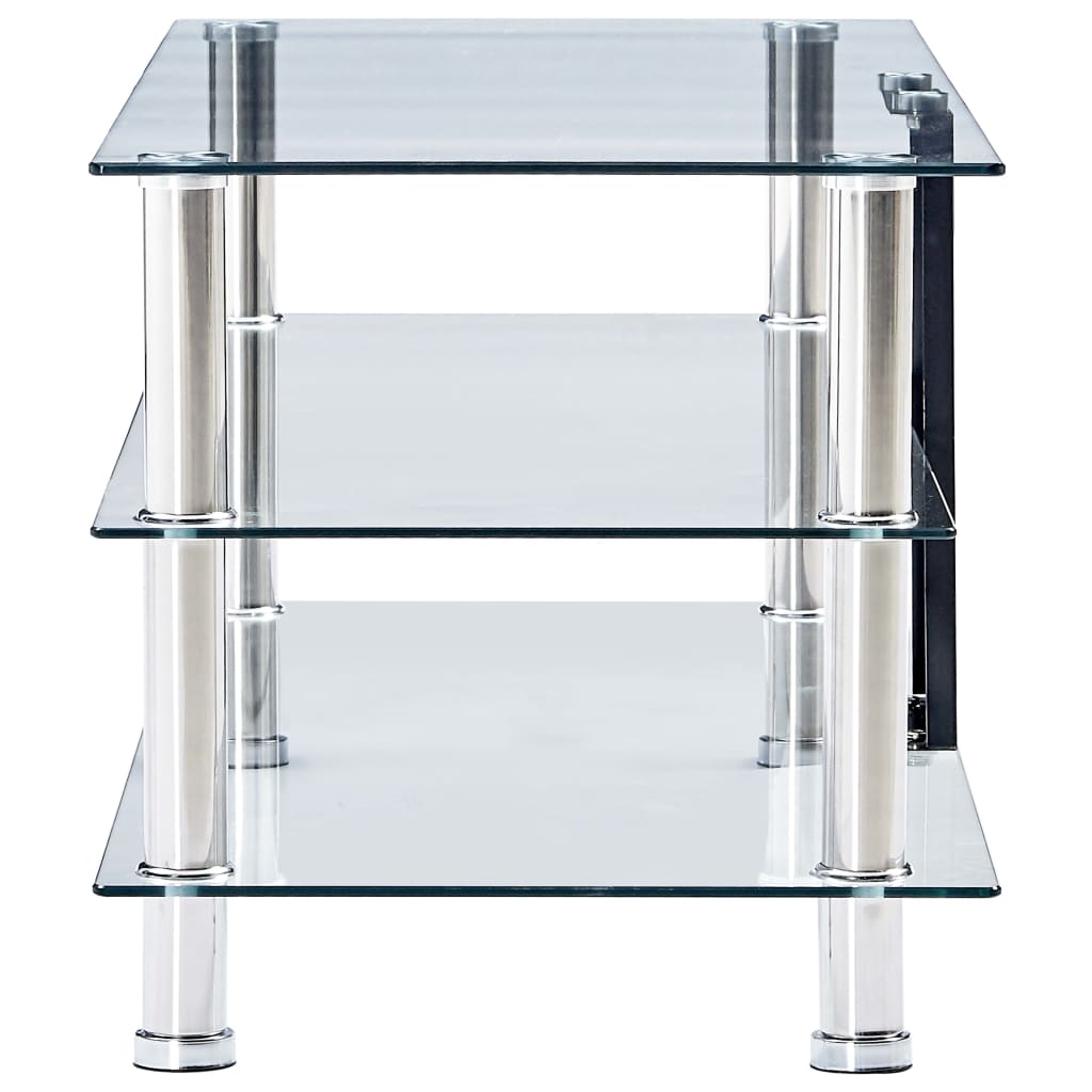 vidaXL TV-Tisch Transparent 120 x 40 x 40 cm Gehärtetes Glas