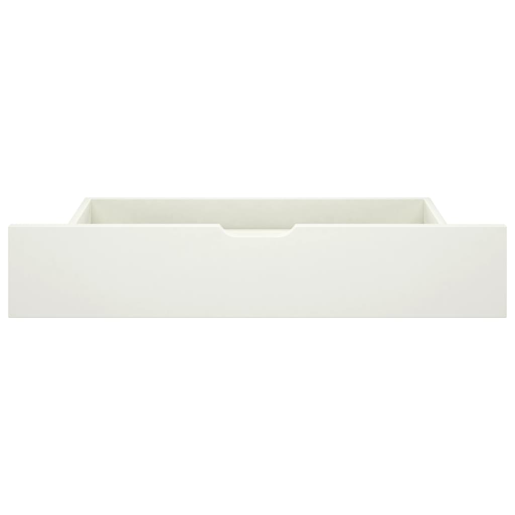 vidaXL Massivholzbett mit 4 Schubladen Weiß Kiefer 160x200 cm