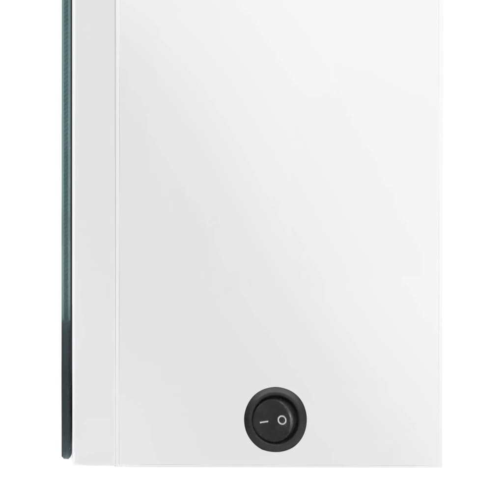 vidaXL LED-Bad-Spiegelschrank Glänzendes Weiß 50x13x70 cm