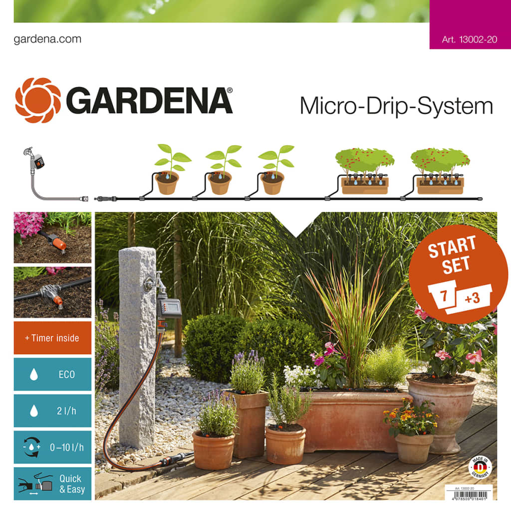 GARDENA Micro-Drip-System für Pflanztöpfe M Starter Set 13002-20