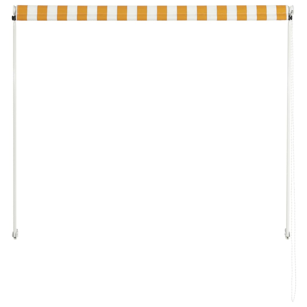 vidaXL Einziehbare Markise 100×150 cm Gelb und Weiß