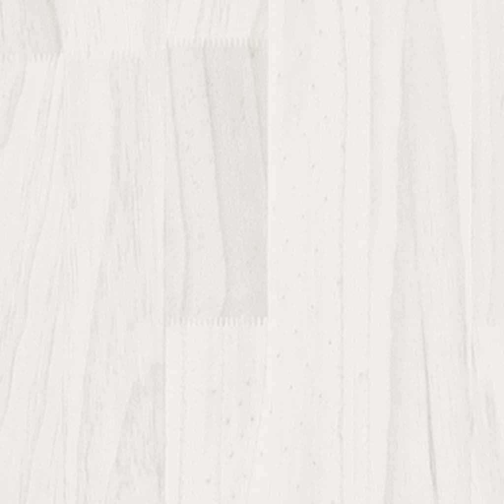 vidaXL Pflanzkübel Weiß 200x31x31 cm Massivholz Kiefer