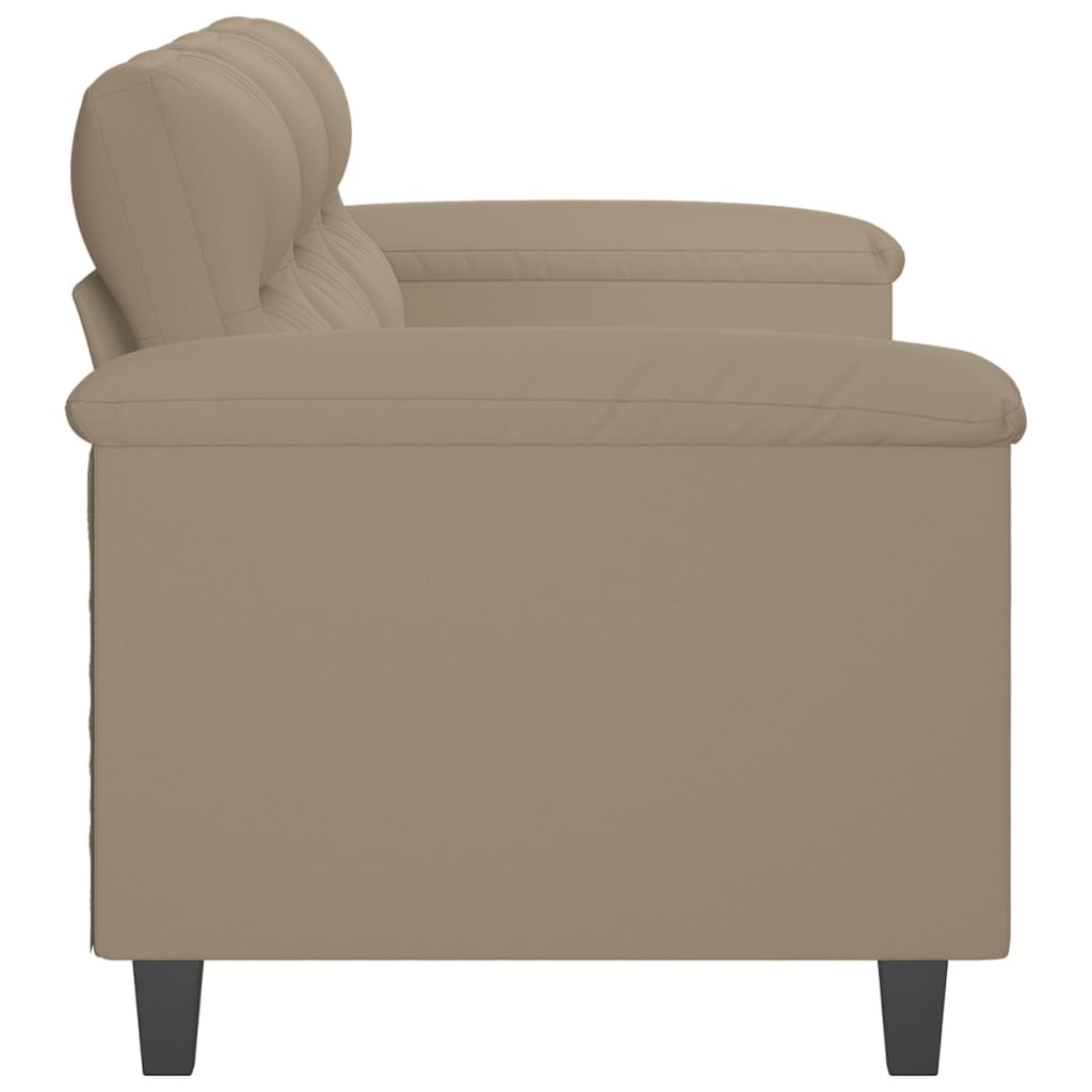 vidaXL 3-Sitzer-Sofa Taupe 180 cm Mikrofasergewebe