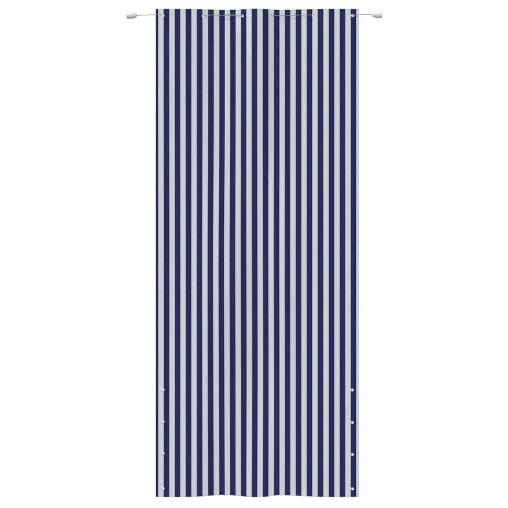 vidaXL Balkon-Sichtschutz Blau und Weiß 120x240 cm Oxford-Gewebe