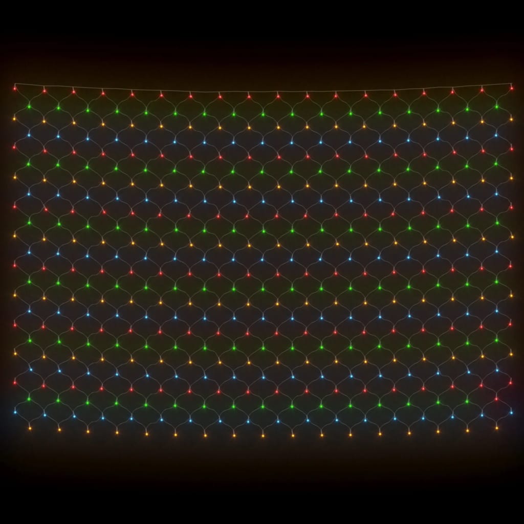 vidaXL Weihnachts-Lichternetz 4x4 m 544 LED Bunt Indoor Outdoor