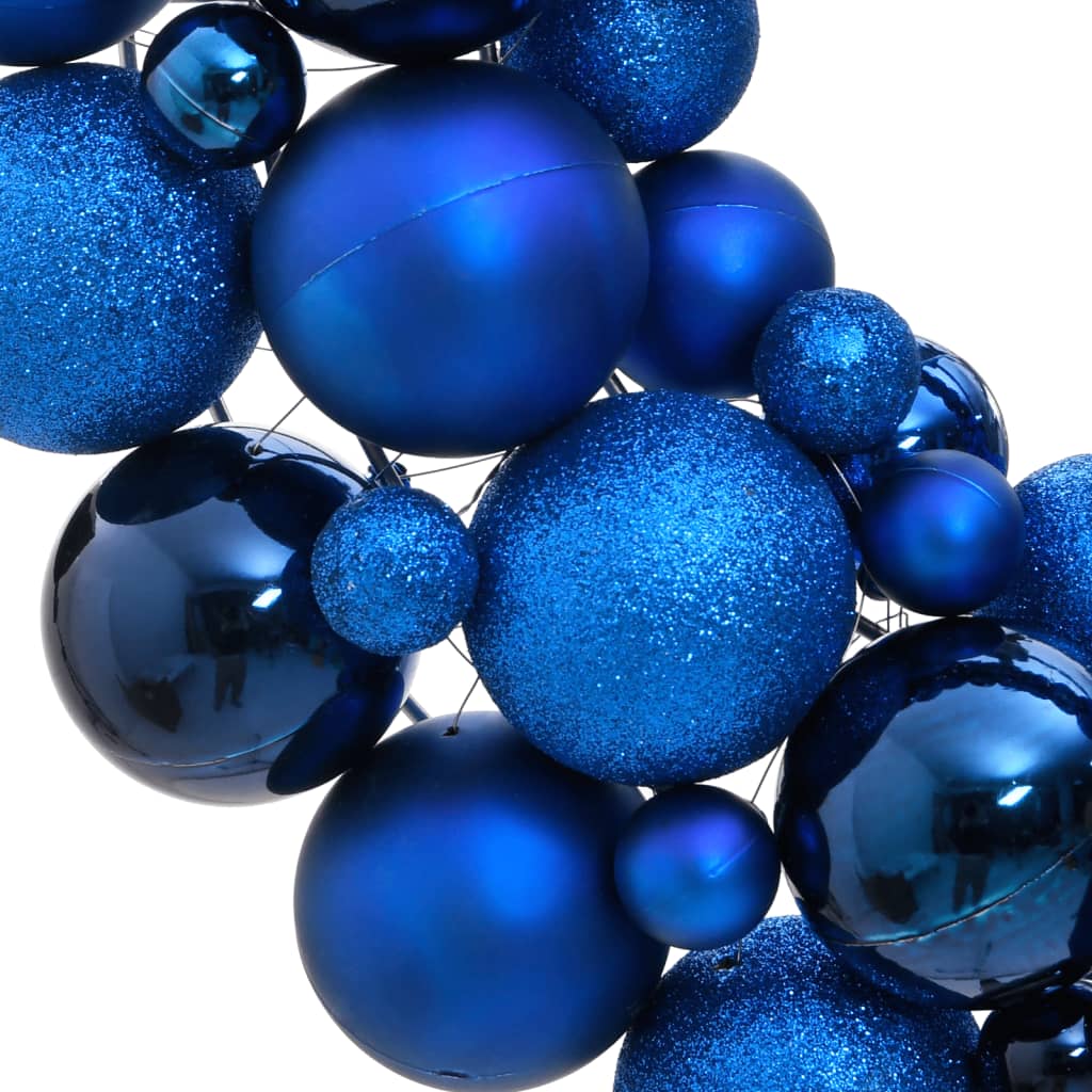 vidaXL Weihnachtskranz Blau 45 cm Polystyrol