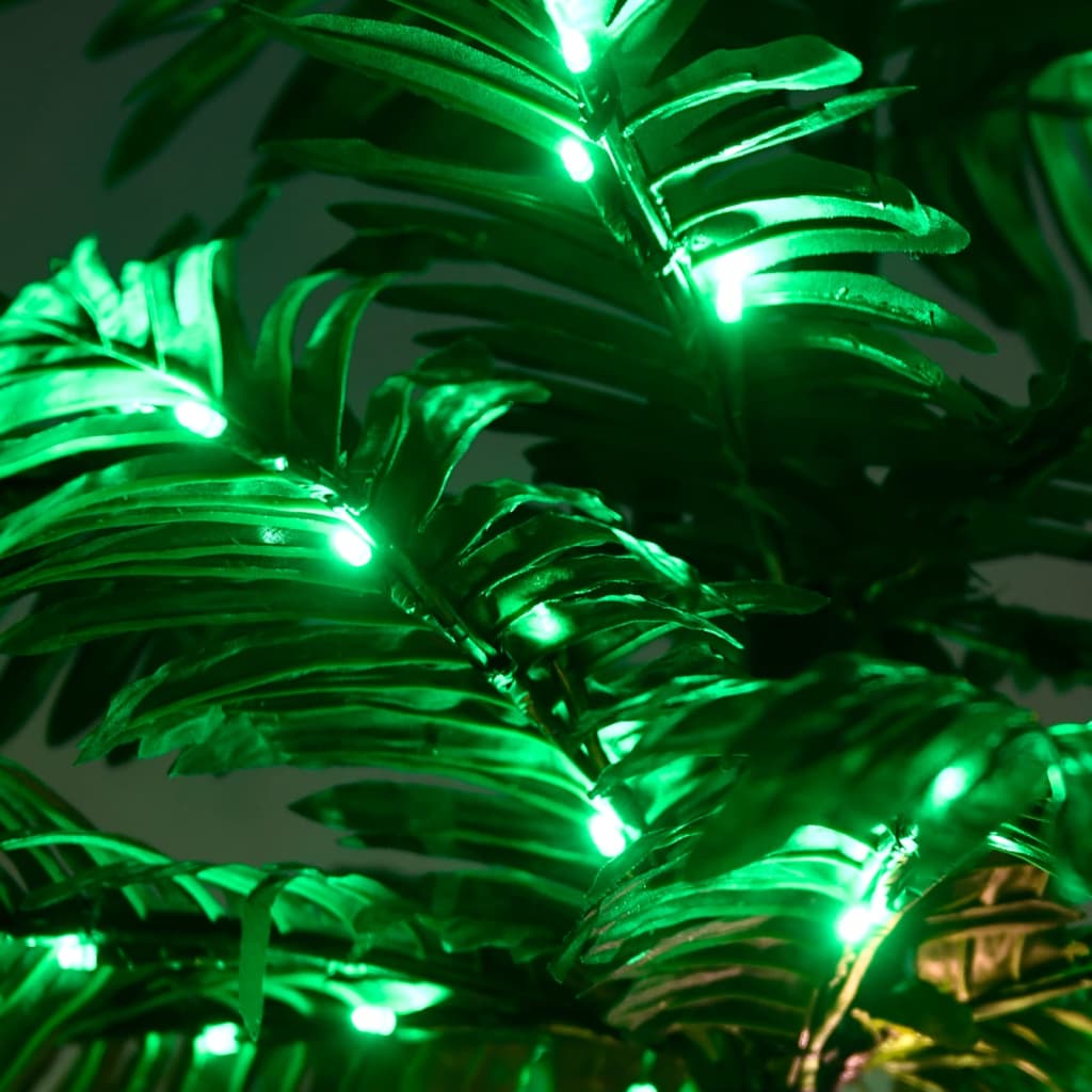 vidaXL Künstliche Palme mit 88 LEDs Warmweiß 150 cm