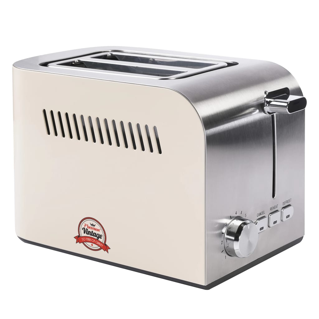 Bestron Toaster ATS300RE 850 W Elfenbeinfarben Vintage