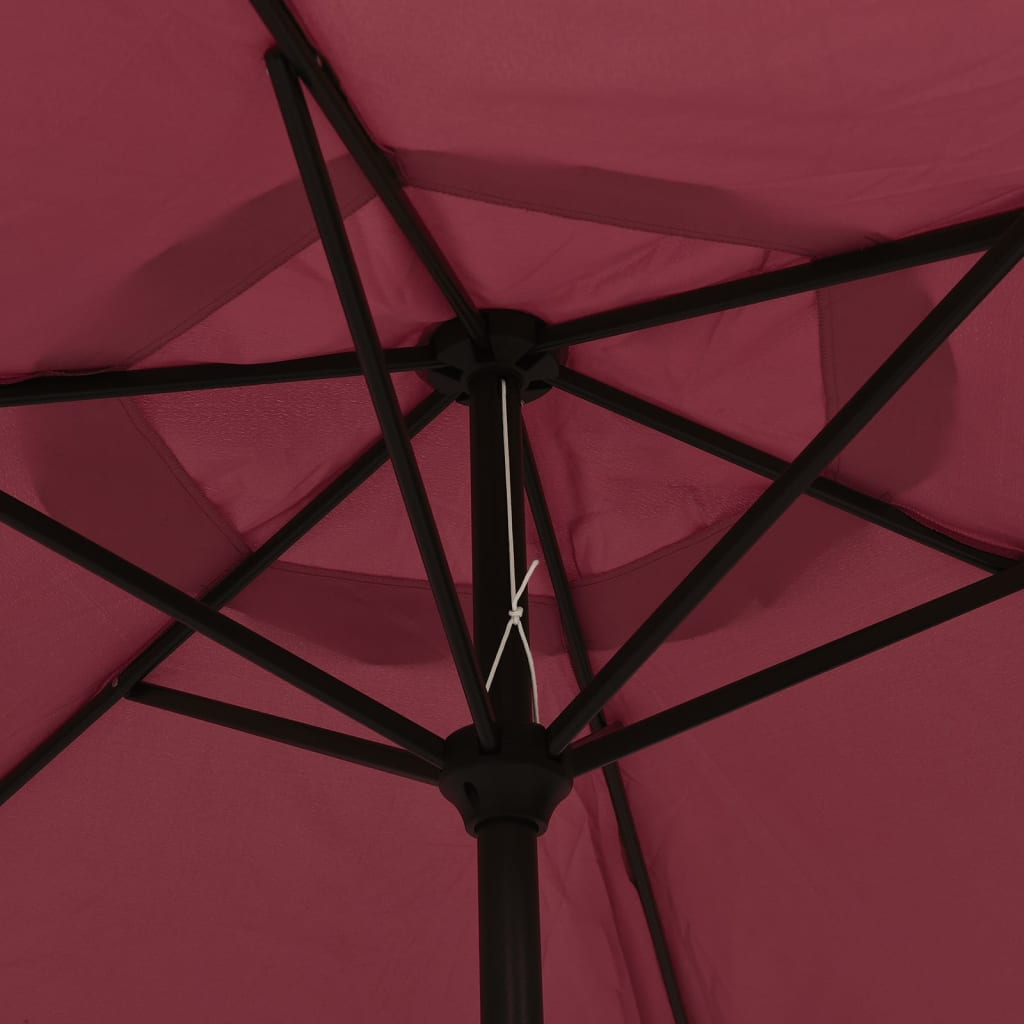 vidaXL Sonnenschirm mit Metall-Mast Bordeauxrot 300 cm