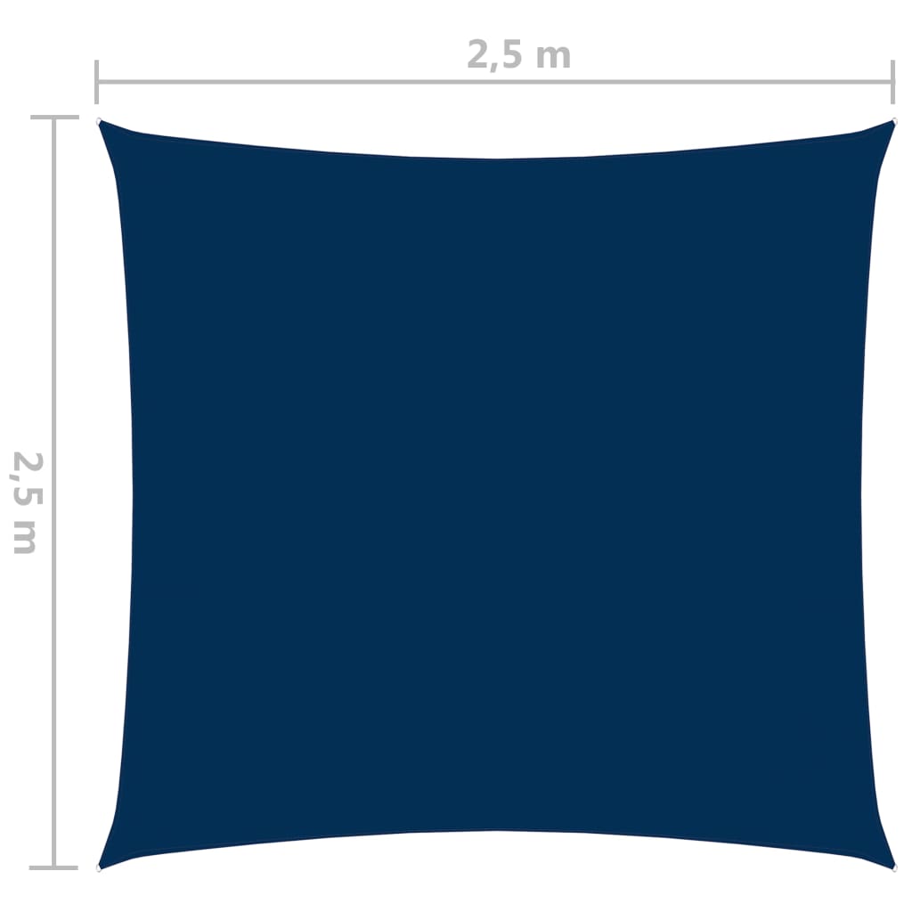 vidaXL Sonnensegel Oxford-Gewebe Quadratisch 2,5x2,5 m Blau