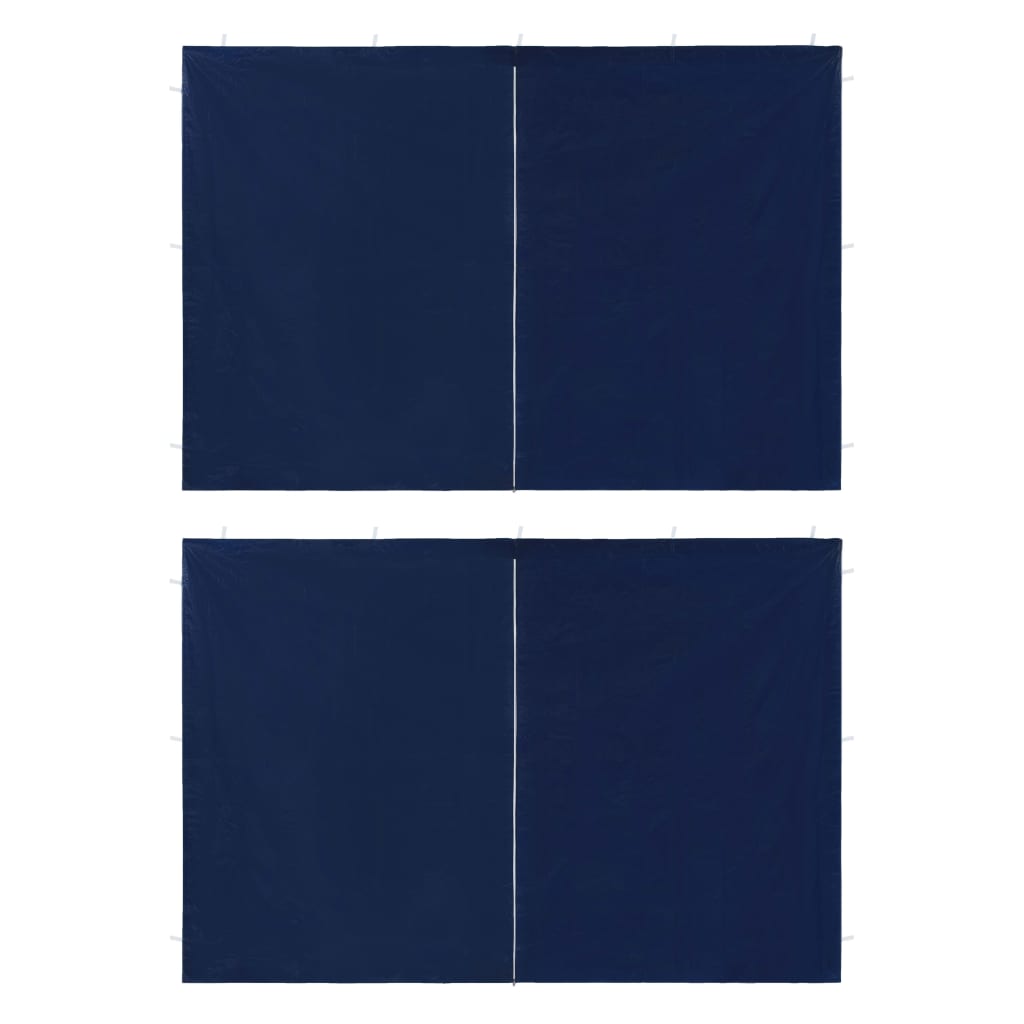 vidaXL Partyzelt-Seitenwände 2 Stück mit Reißverschluss PE Blau