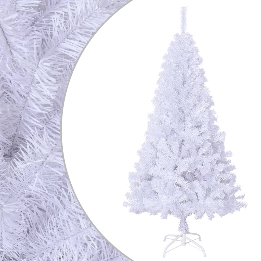 vidaXL Künstlicher Weihnachtsbaum mit Dicken Zweigen Weiß 150 cm PVC