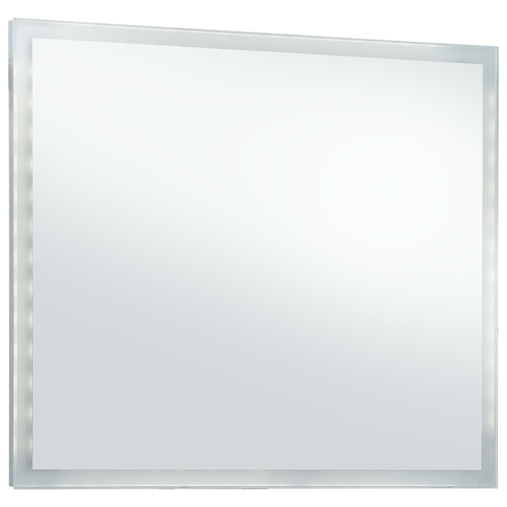 vidaXL Badezimmer-Wandspiegel mit LED 80 x 60 cm