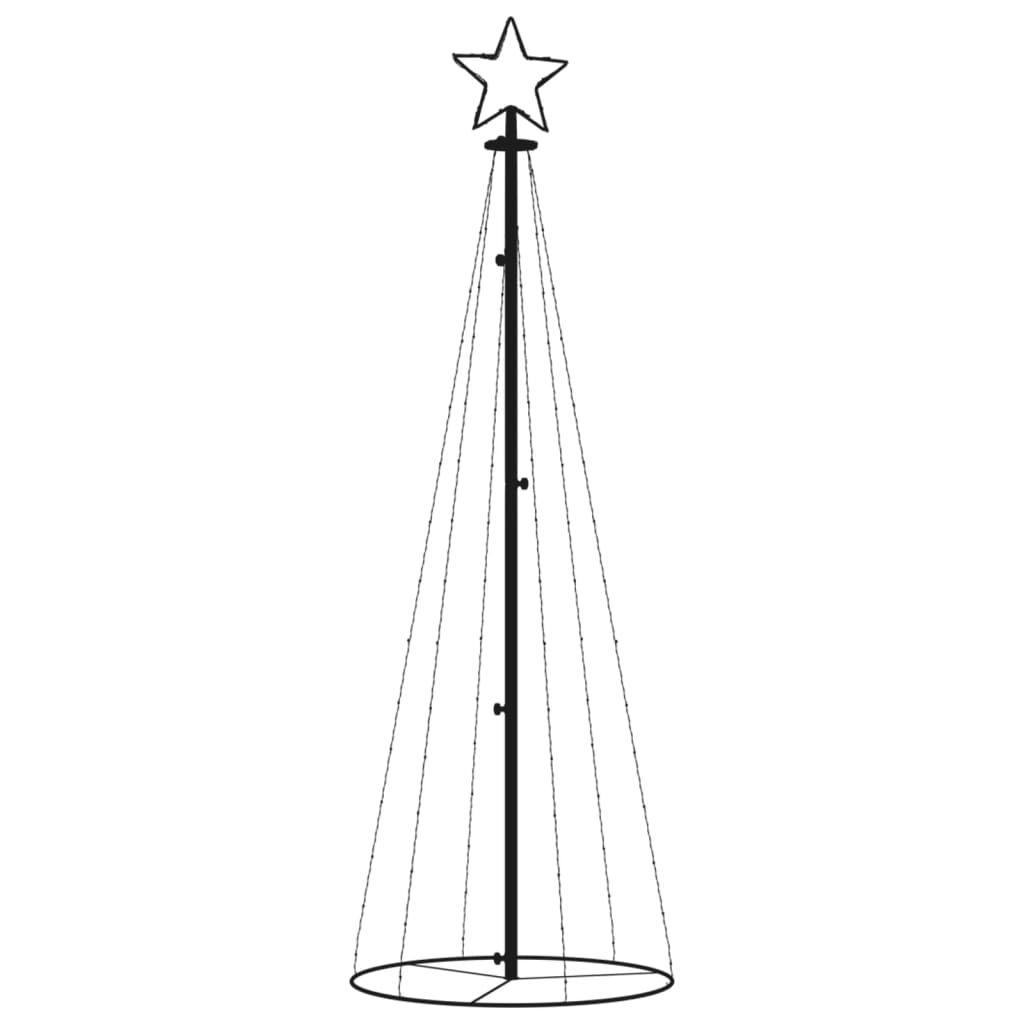 vidaXL LED-Weihnachtsbaum Kegelform Warmweiß 108 LEDs 70x180 cm