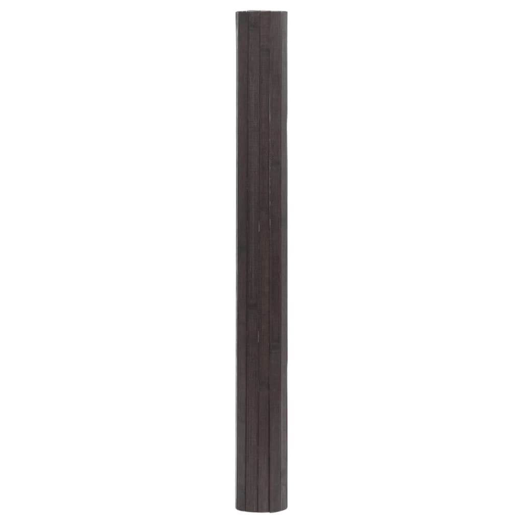 vidaXL Teppich Rechteckig Dunkelbraun 60x300 cm Bambus