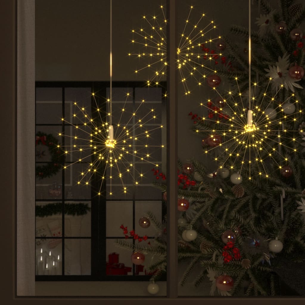 vidaXL Feuerwerkslicht Weihnachtsdeko Warmweiß 20 cm 140 LEDs