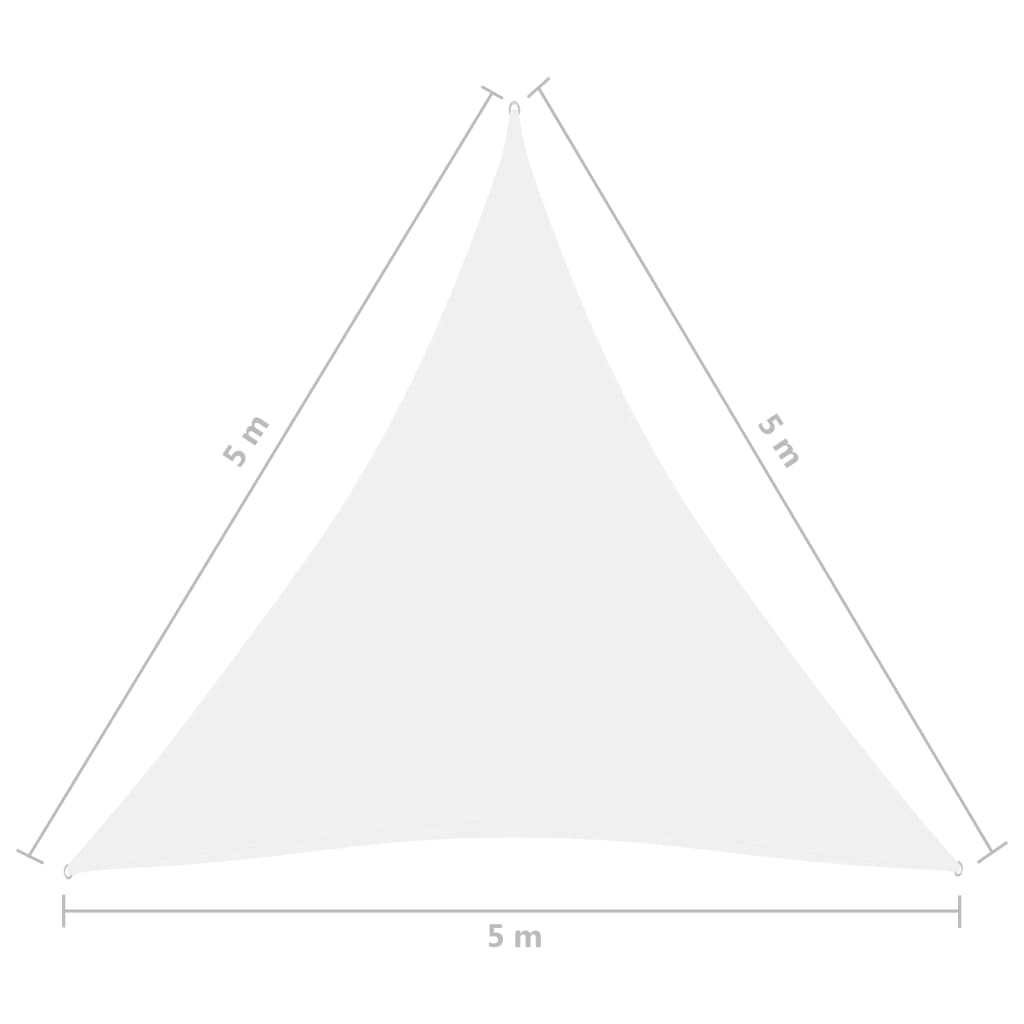 vidaXL Sonnensegel Oxford-Gewebe Dreieckig 5x5x5 m Weiß