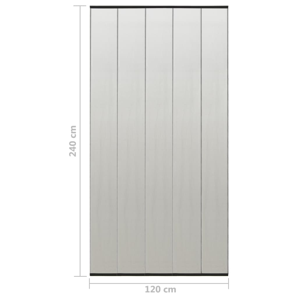 vidaXL Insektenschutz für Türen 5-tlg. Netzvorhang Schwarz 120x240 cm