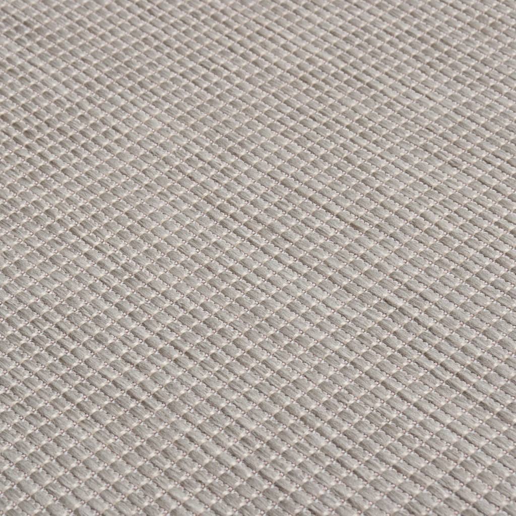 vidaXL Outdoor-Teppich Flachgewebe 120x170 cm Taupe