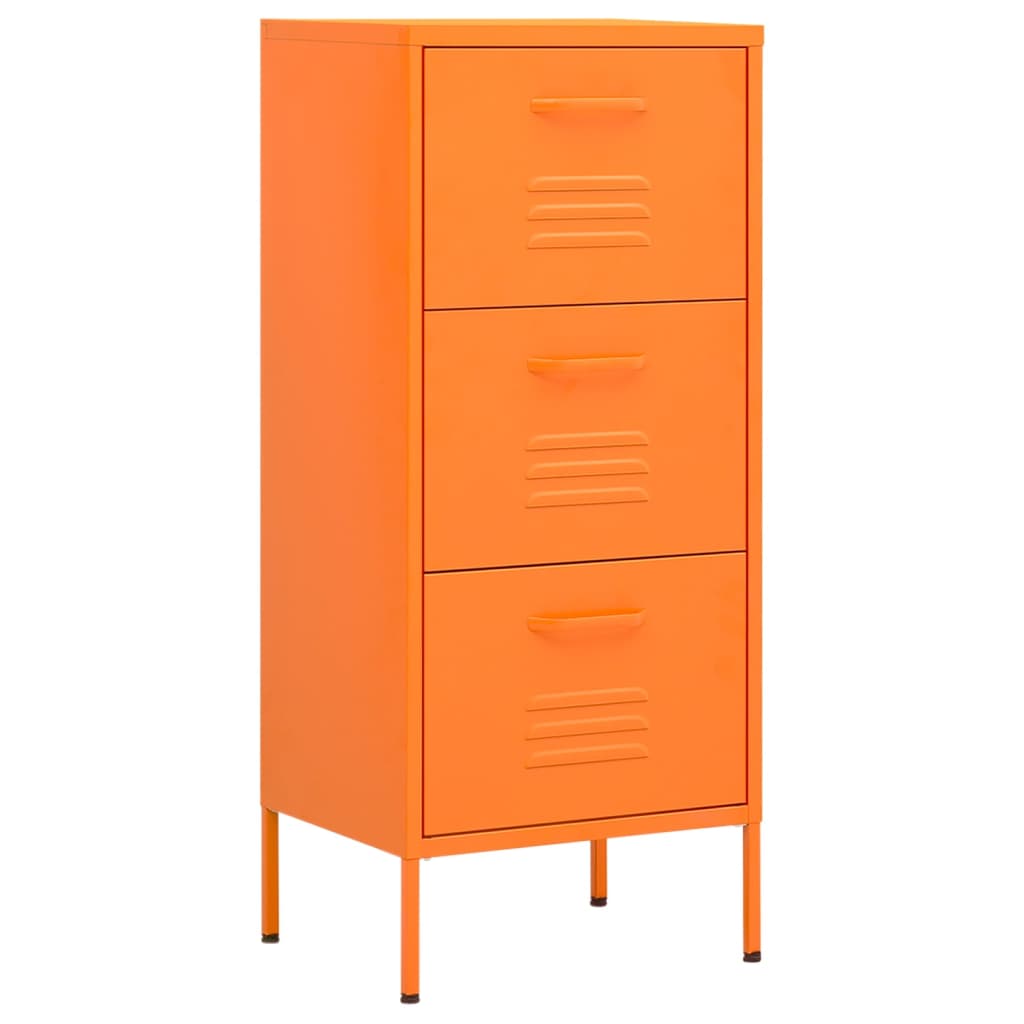 vidaXL Lagerschrank Orange 42,5x35x101,5 cm Stahl