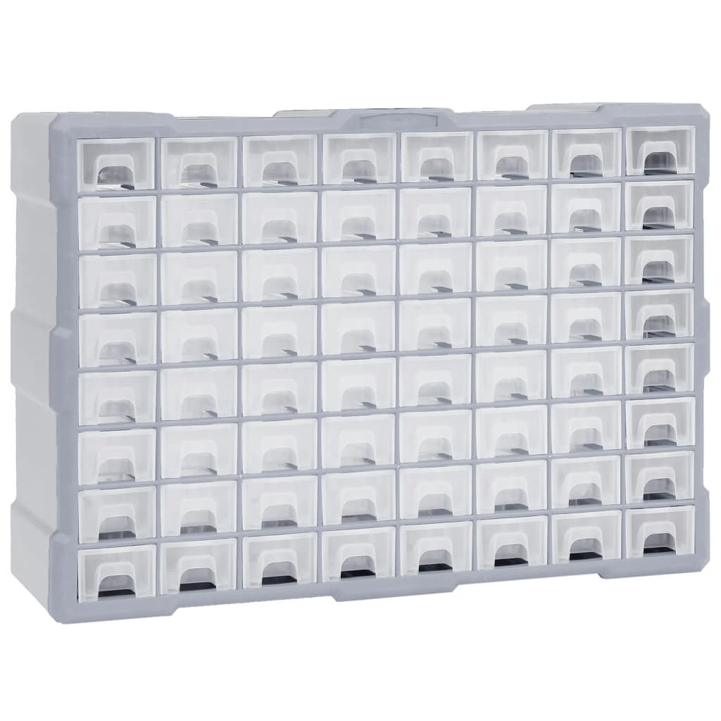 vidaXL Multi-Schubladen-Organizer mit 64 Schubladen 52x16x37,5 cm
