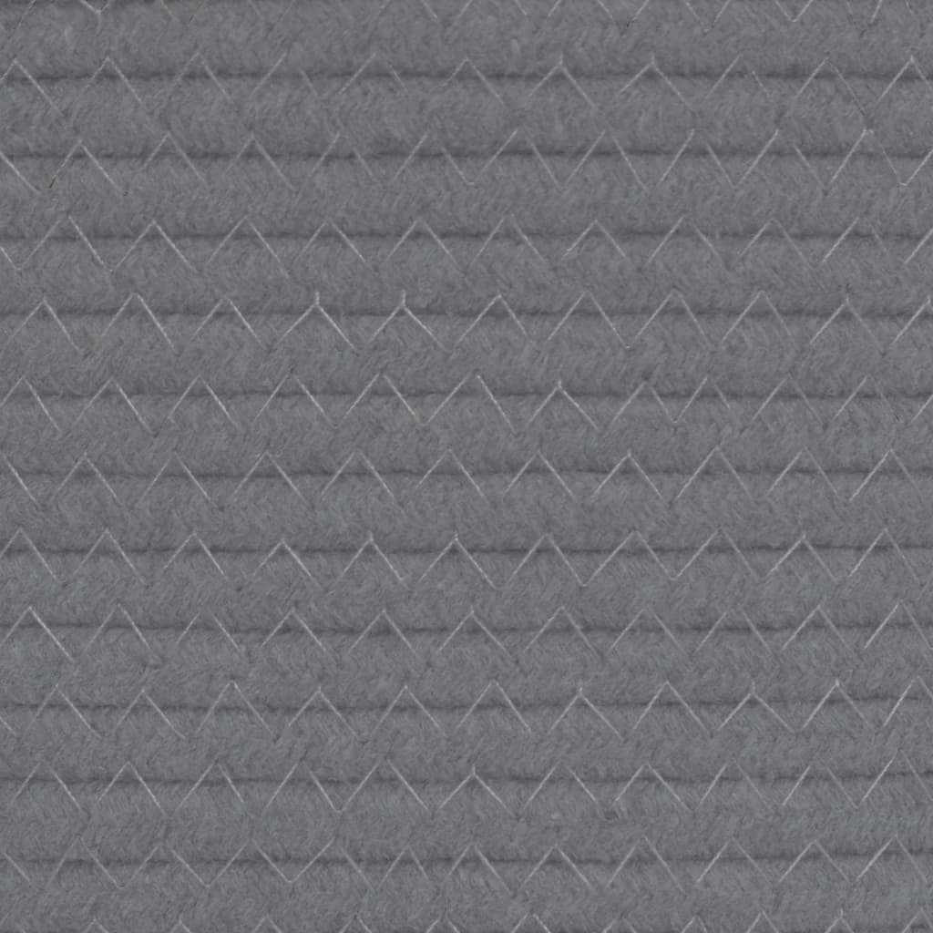vidaXL Aufbewahrungskorb Grau und Weiß Ø43x38 cm Baumwolle