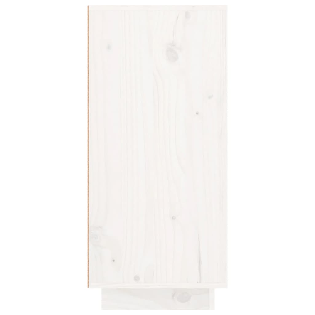 vidaXL Sideboard Weiß 111x34x75 cm Massivholz Kiefer