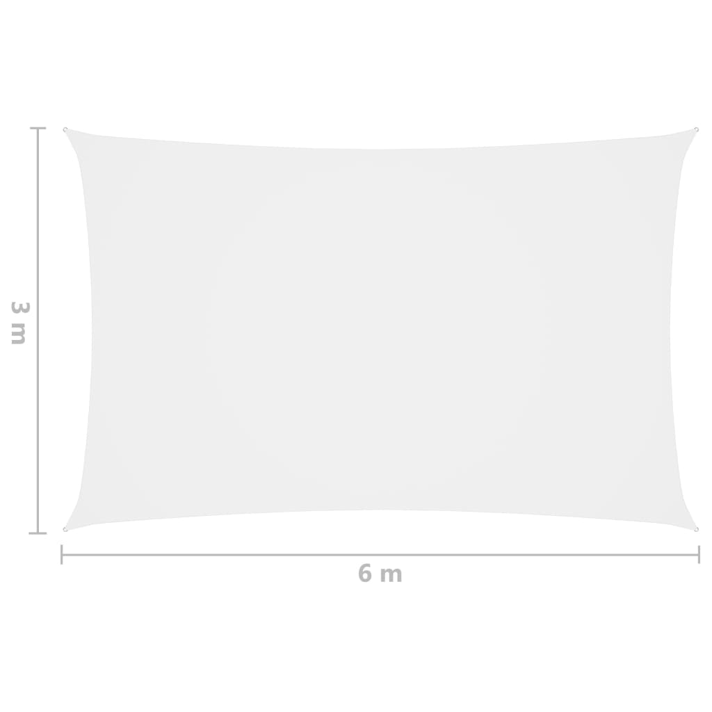 vidaXL Sonnensegel Oxford-Gewebe Rechteckig 3x6 m Weiß