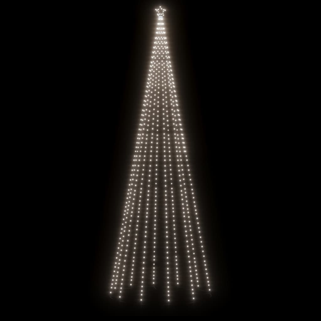 vidaXL LED-Weihnachtsbaum mit Erdnägeln Kaltweiß 732 LEDs 500 cm