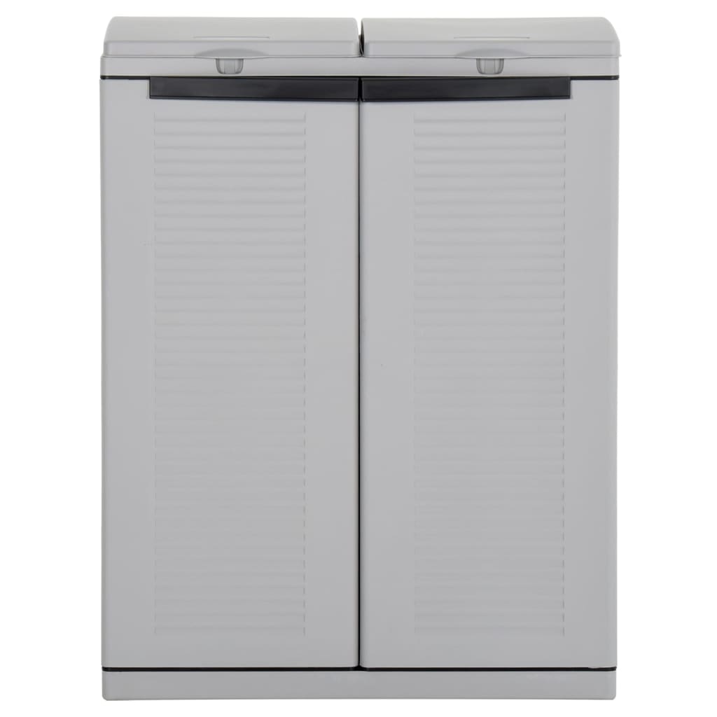 vidaXL Mülleimer Eco Cabinet 68x39x89 cm Grau und Schwarz
