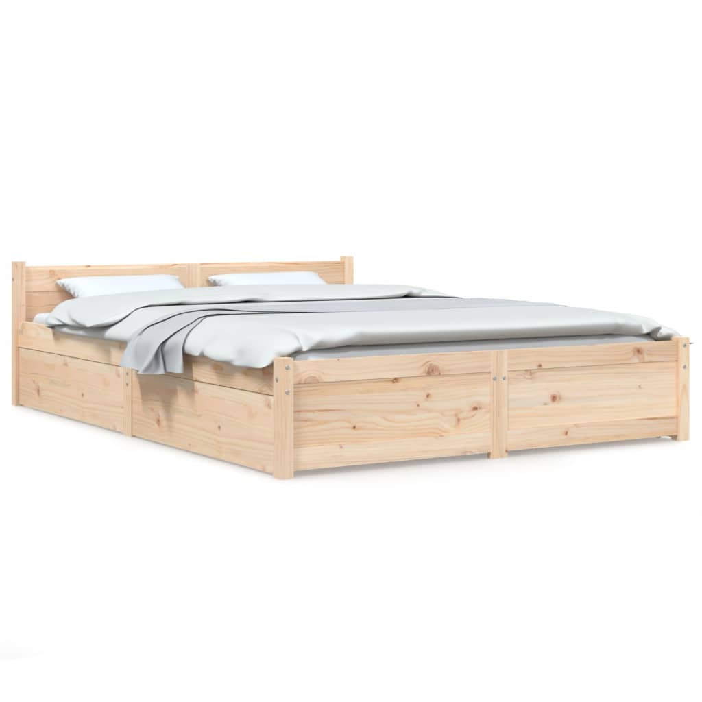vidaXL Bett mit Schubladen 120x200 cm