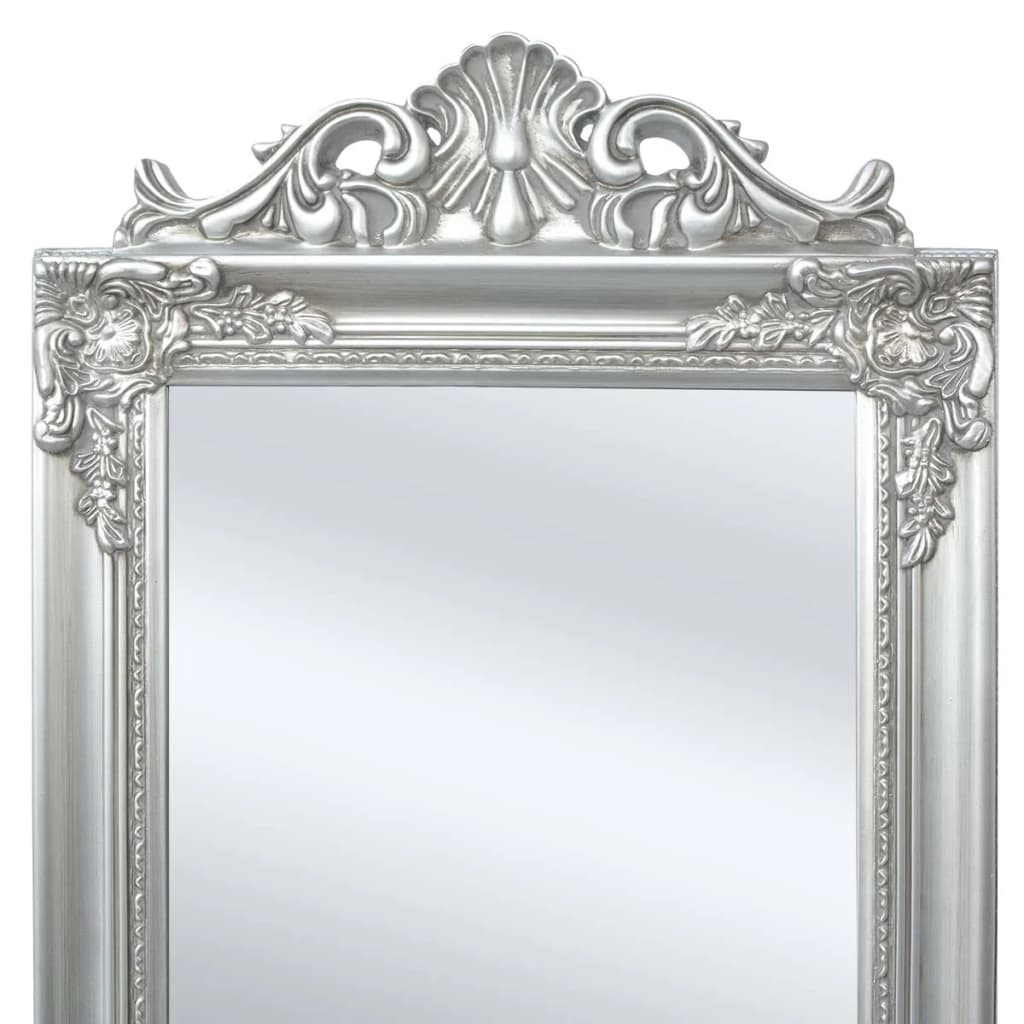 vidaXL Standspiegel im Barock-Stil 160x40 cm Silber